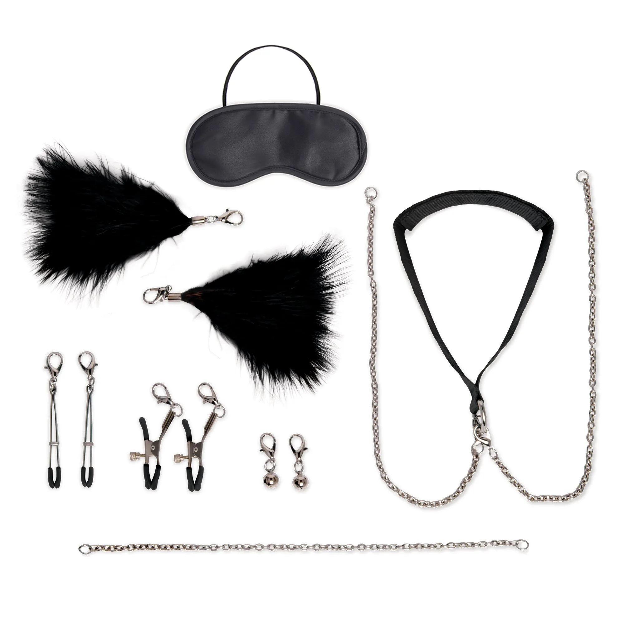 12PC Interchangeable Collar & Nipple Clips Set