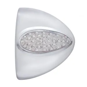 39 LED Teardrop Headlight Turn Signal Light Cover - Amber LED/Clear Lens