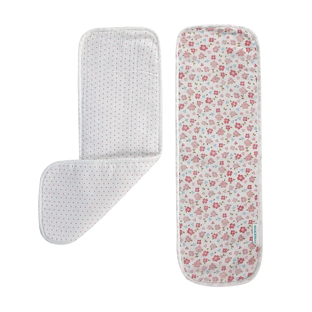 Abracadabra Muslin Burp Pad Set Of 2 (Vintage Floral) - Pink