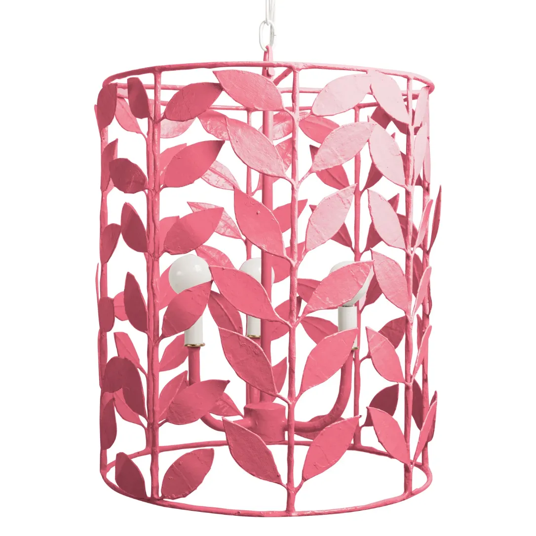 Adelaide Leaf Pendant in Pink