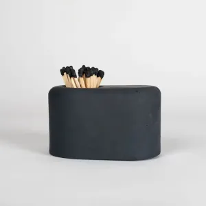 Black Streamliner Match Holder with Matches
