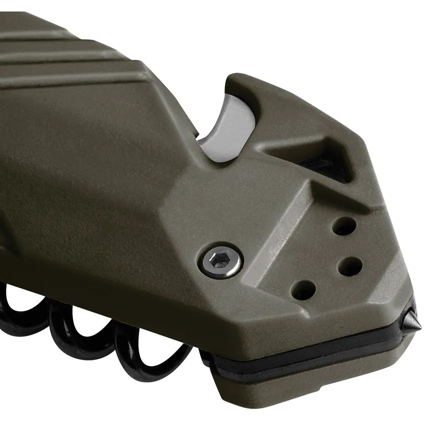 C.A.C. Utility Axis Lock Pocket Knife OD (Smooth Handle / Straight Edge)