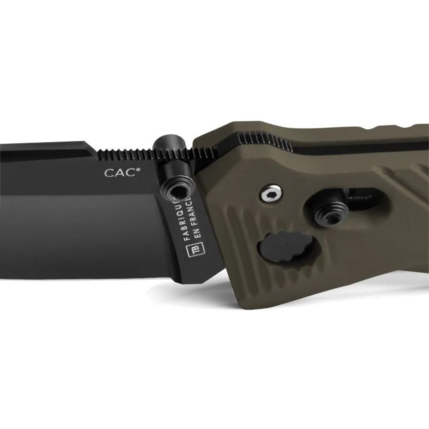 C.A.C. Utility Axis Lock Pocket Knife OD (Smooth Handle / Straight Edge)