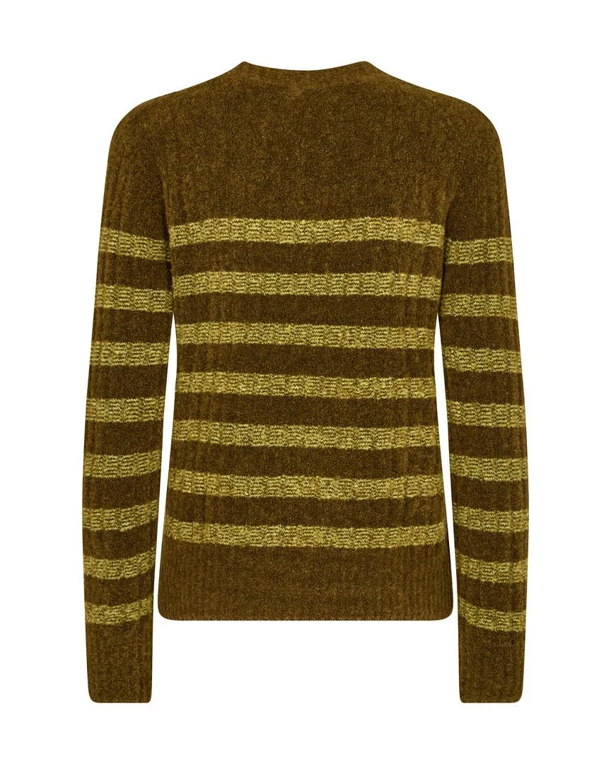 Dedra Stripe Knit | Fir Green