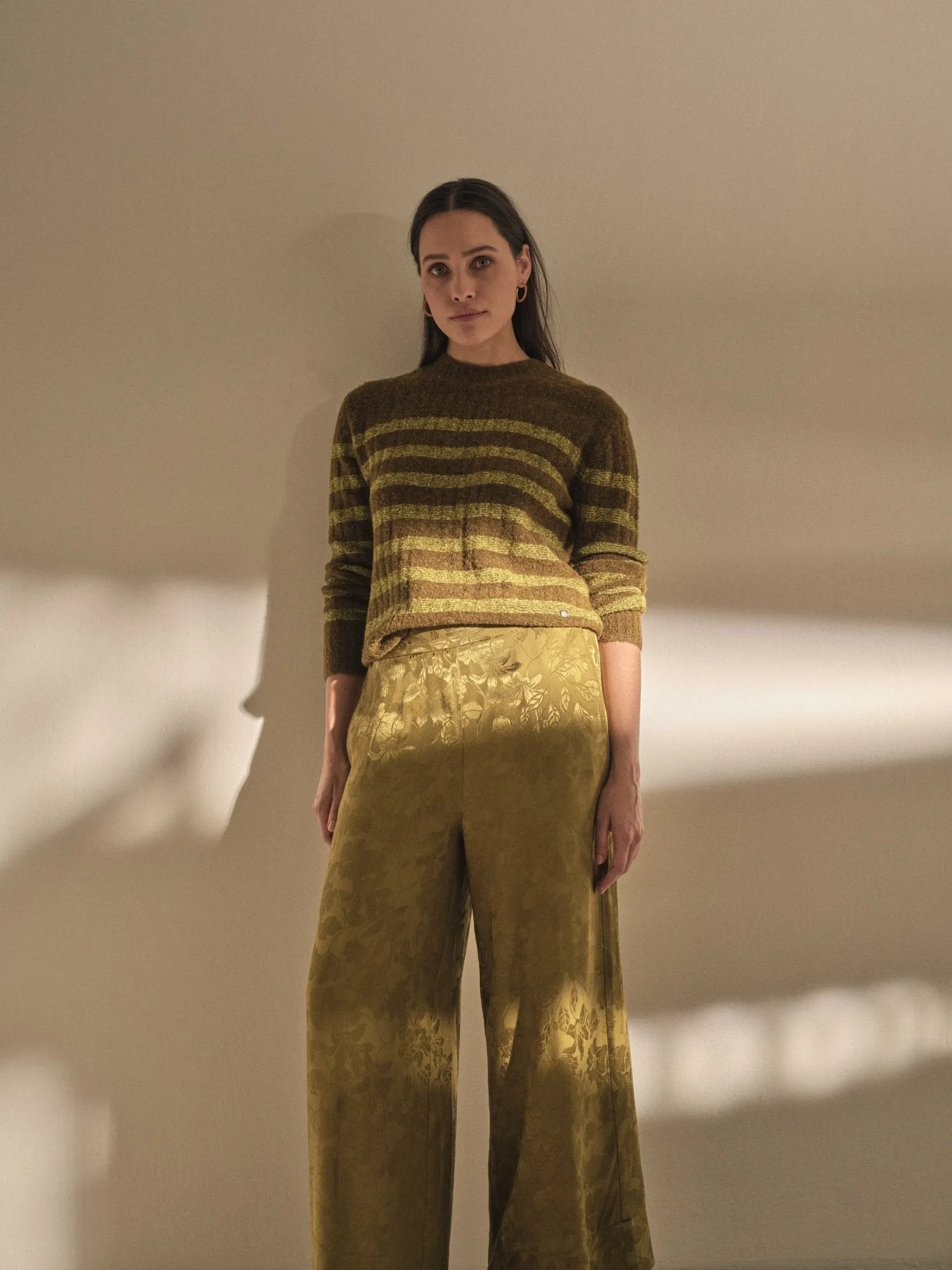 Dedra Stripe Knit | Fir Green