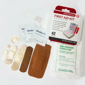 First Aid Kit 42pc Small All Purpose Emergency Med Kit Home Work Travel Camp Box