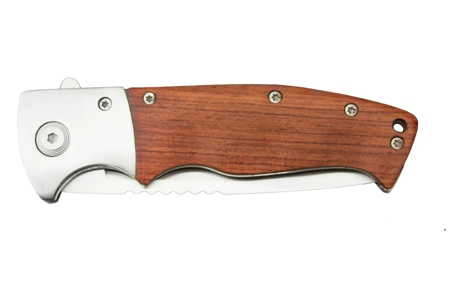 Flash- Wooden Swift Assist Folding Knife