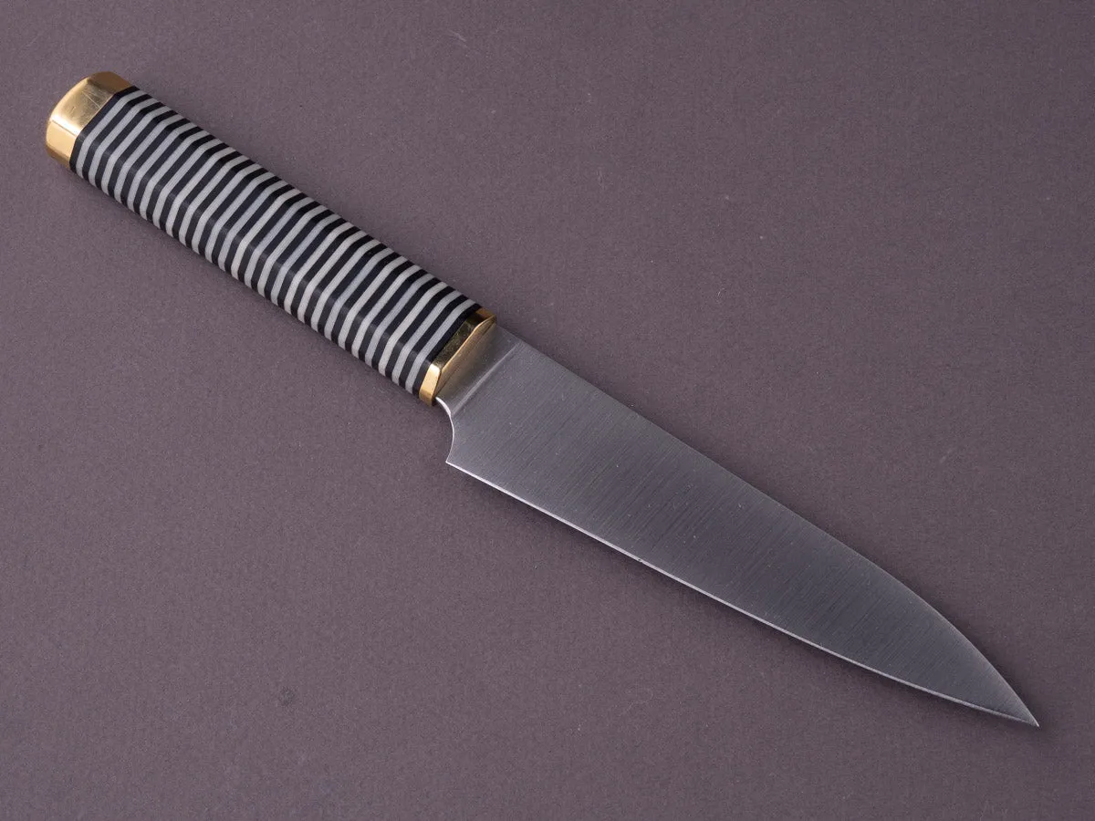 Florentine Kitchen Knives - Kedma - Paring - Stacked Black & White Handle