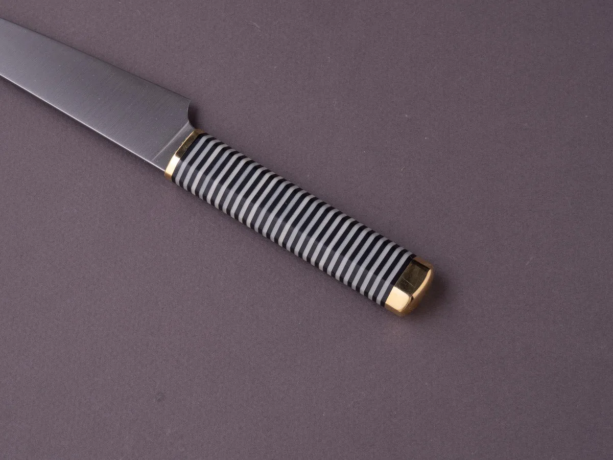 Florentine Kitchen Knives - Kedma - Paring - Stacked Black & White Handle