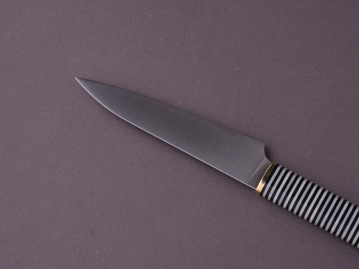 Florentine Kitchen Knives - Kedma - Paring - Stacked Black & White Handle