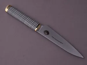 Florentine Kitchen Knives - Kedma - Paring - Stacked Black & White Handle