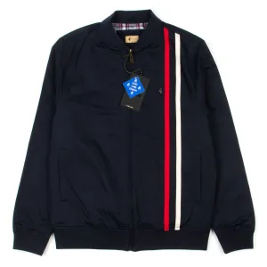 Gabicci - Griffin Jacket - 60s Mod Racer Striped Jacket Navy