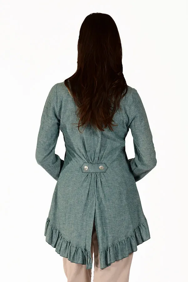 hemp and organic cotton ruffle jacket