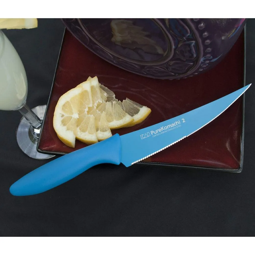 Kai Pure Komachi 2 Multi Utility 6″ w/Sheath (Teal)