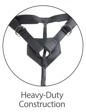 King Cock Uncut WStrap On Harness Flesh