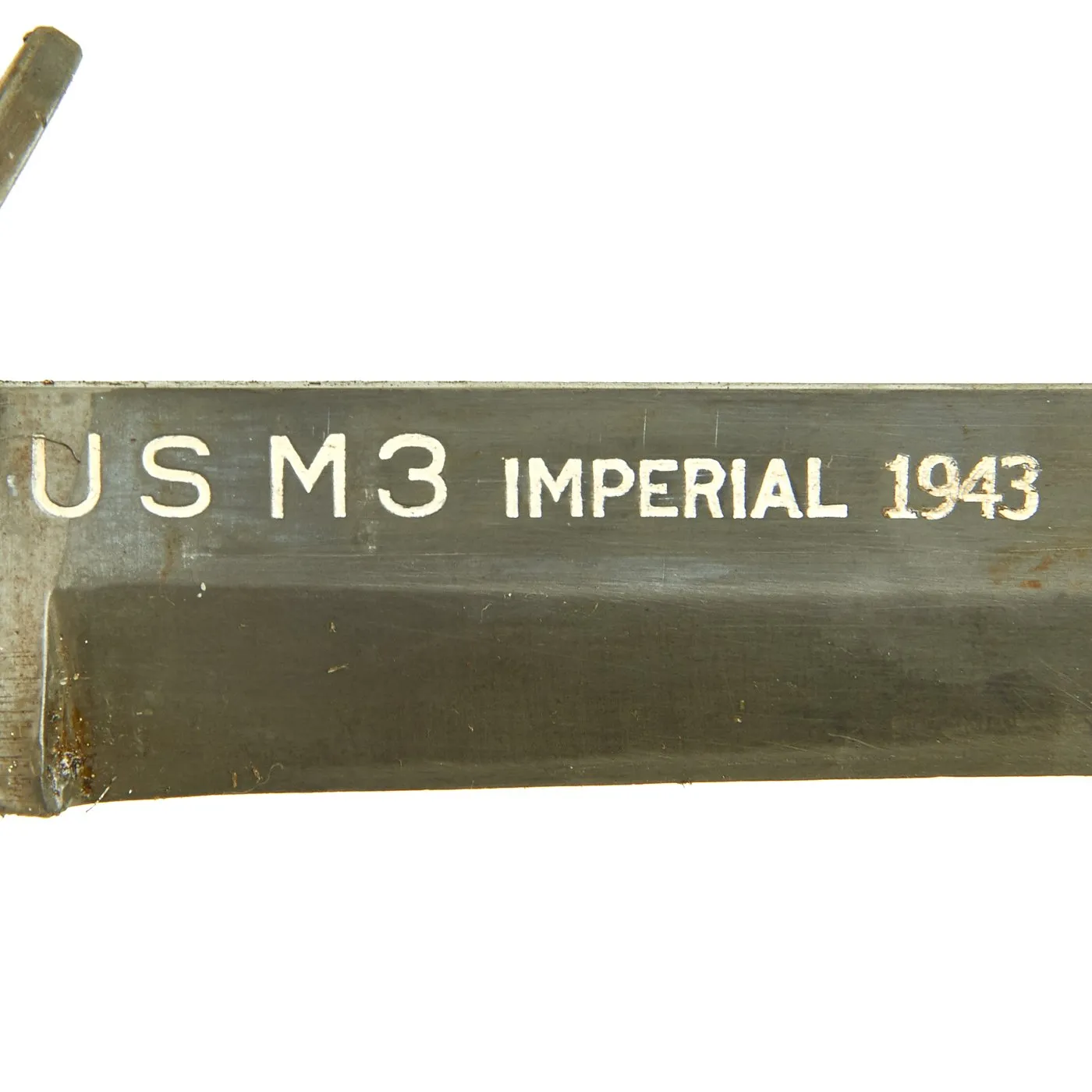 Original U.S. WWII 1943 dated Blade Marked M3 Fighting Knife by Imperial Knife Co. with M8 Scabbard