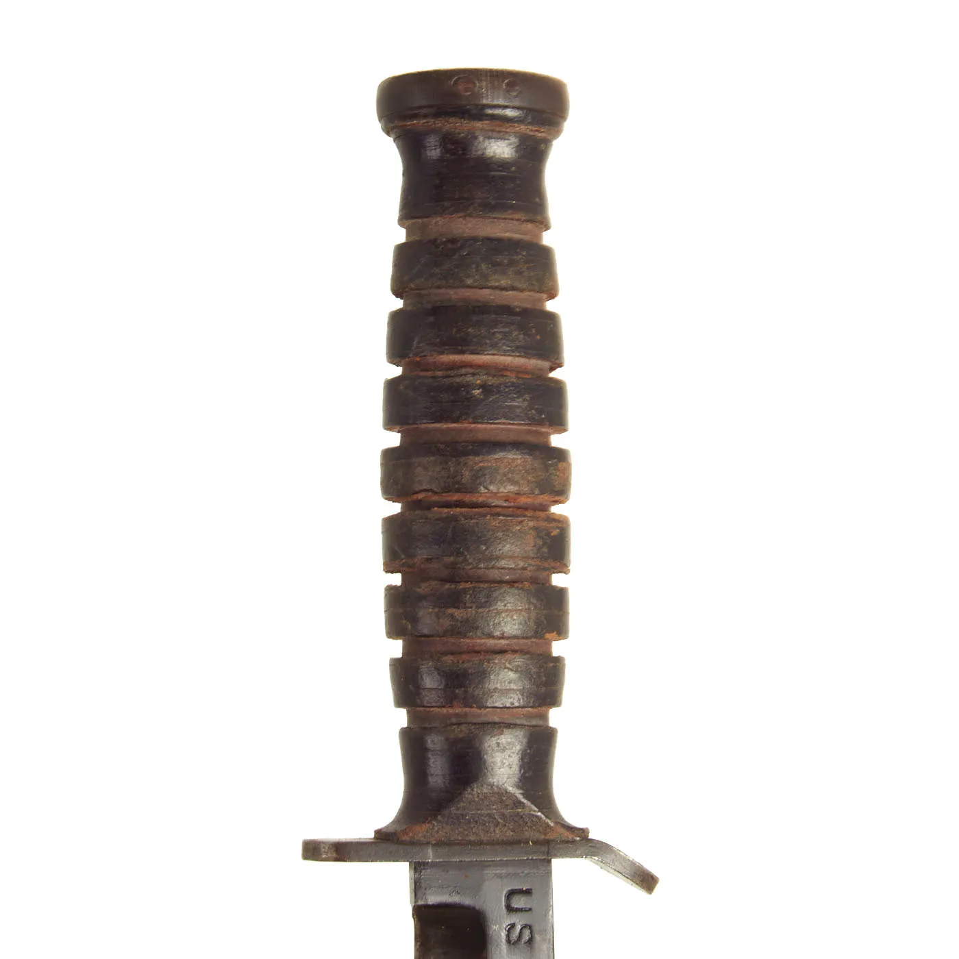 Original U.S. WWII Blade Marked M3 Fighting Knife by Camillus with 1943 Dated M6 Scabbard by Barwood