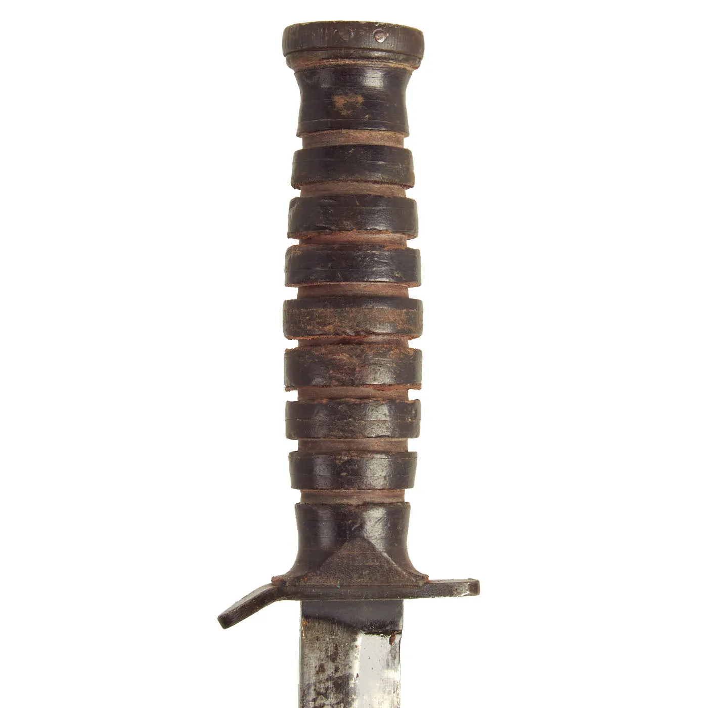 Original U.S. WWII Blade Marked M3 Fighting Knife by Camillus with 1943 Dated M6 Scabbard by Barwood