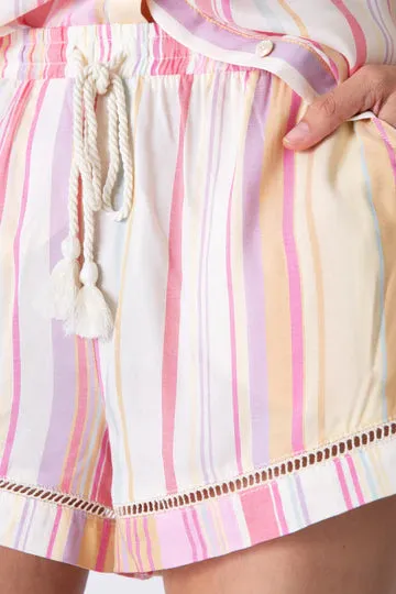 PJ Salvage Staycation Stripe Short