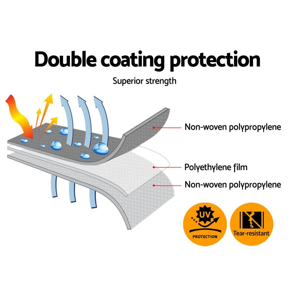 Poly Tarpaulin Heavy Duty Tarp Cover - 3M x 4.5M -180gsm Silver