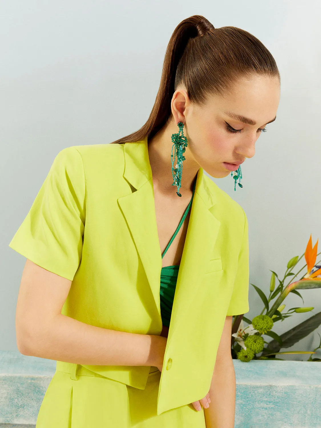Short Sleeve Cropped Jacket