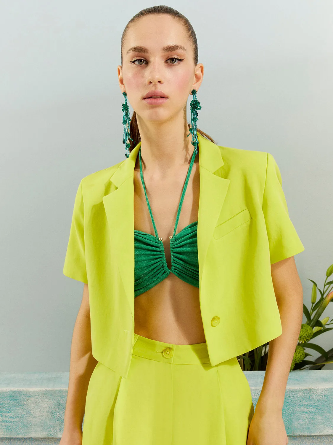 Short Sleeve Cropped Jacket