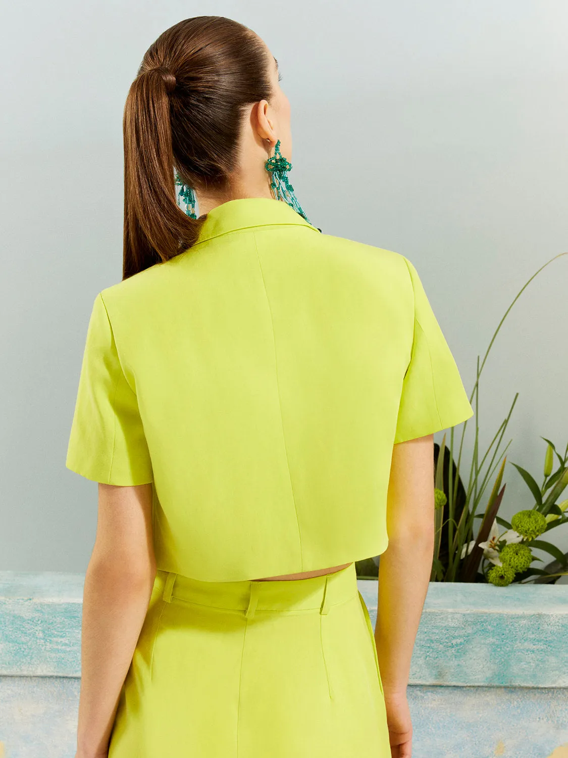 Short Sleeve Cropped Jacket