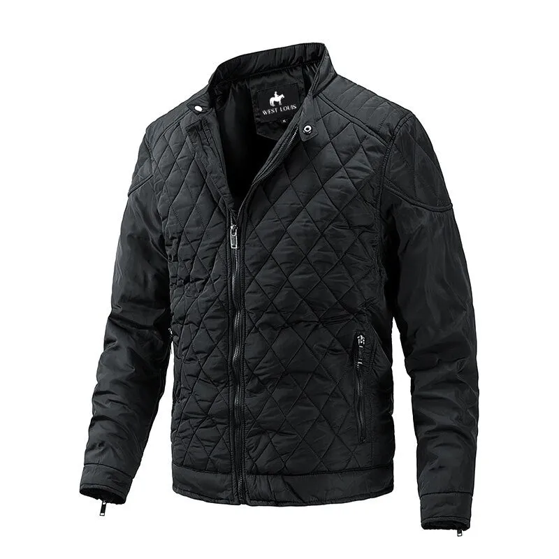 West Louis Solid Windproof Outwear Bomber Jacket