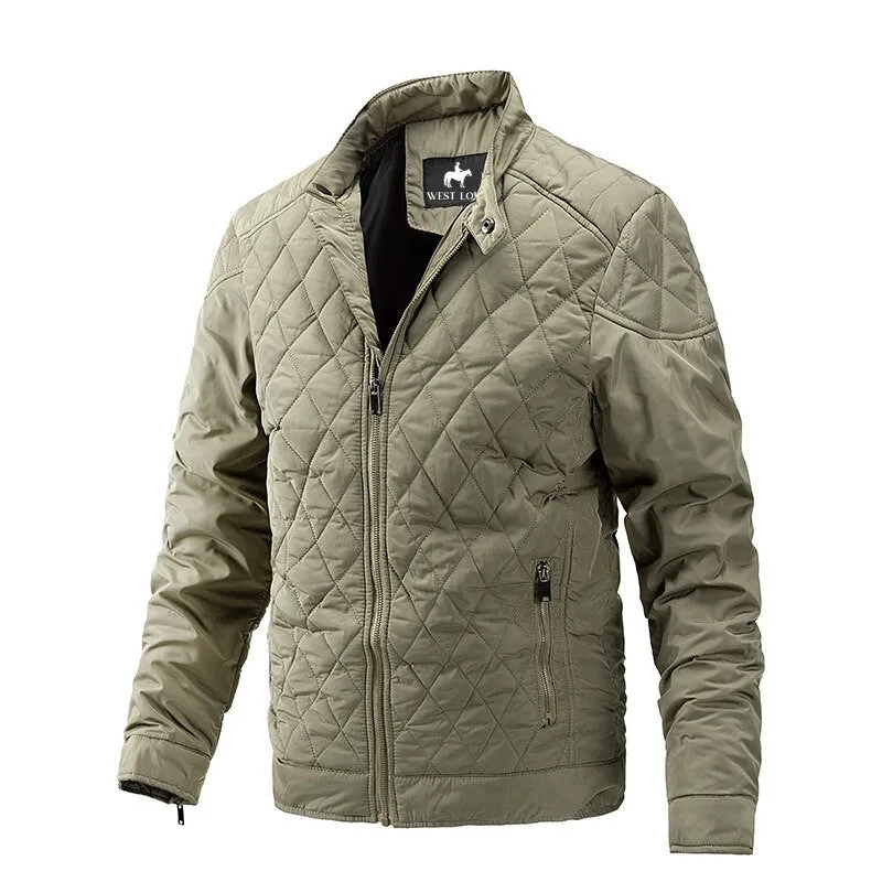 West Louis Solid Windproof Outwear Bomber Jacket
