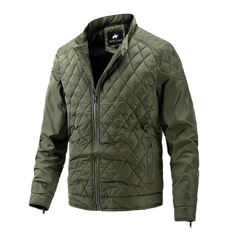 West Louis Solid Windproof Outwear Bomber Jacket