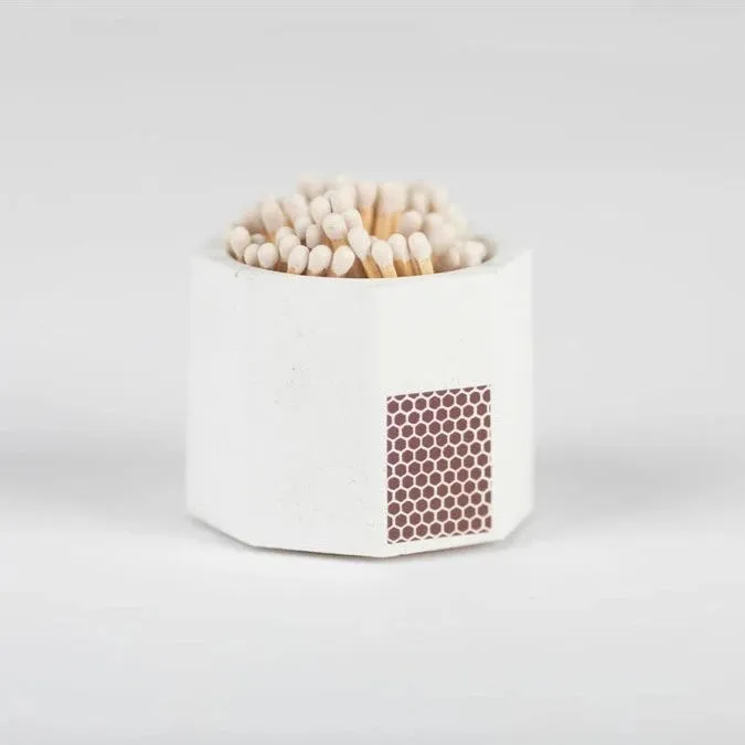 White Match Holder w/ Striker and White Matches