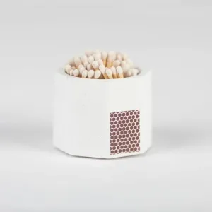 White Match Holder w/ Striker and White Matches